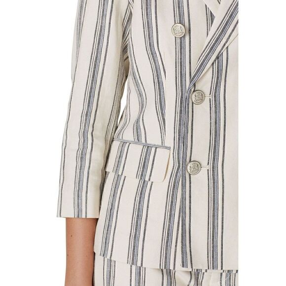 Lauren Ralph Lauren Striped Linen Twill Blazer - Picture 4 of 13